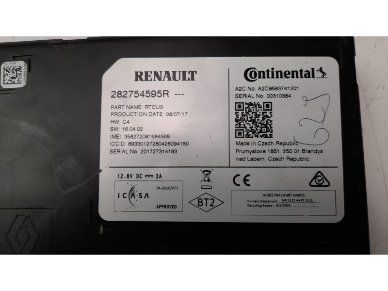 Recambio de modulo electronico para renault scenic iv 1.2 tce energy referencia OEM IAM 282754595R  