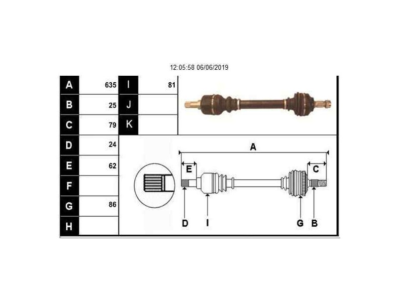 Recambio de transmision delantera izquierda para peugeot 208 1.6 blue-hdi fap referencia OEM IAM 9656135280 P1504 