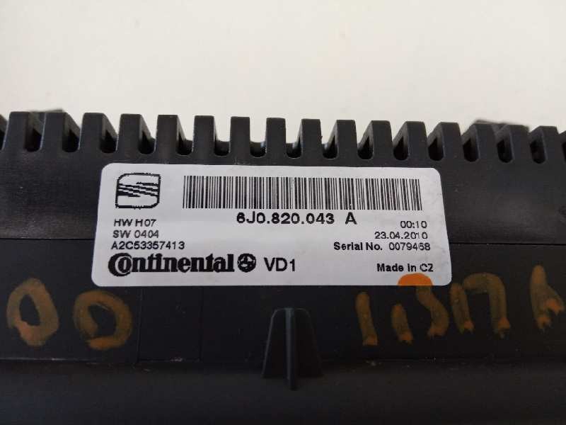 Recambio de mando climatizador para seat ibiza (6j5) sport referencia OEM IAM 6J0820043A A2C53357413 