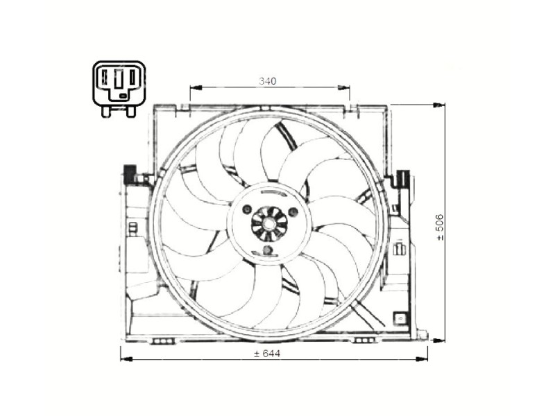 Recambio de electroventilador para bmw serie 1 lim. (f20) 116d referencia OEM IAM 7640503 47735 BW7591