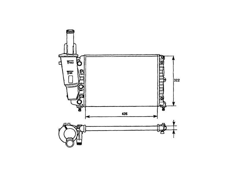 Recambio de radiador agua para fiat punto berlina (176) 55 s referencia OEM IAM 61856 58951 