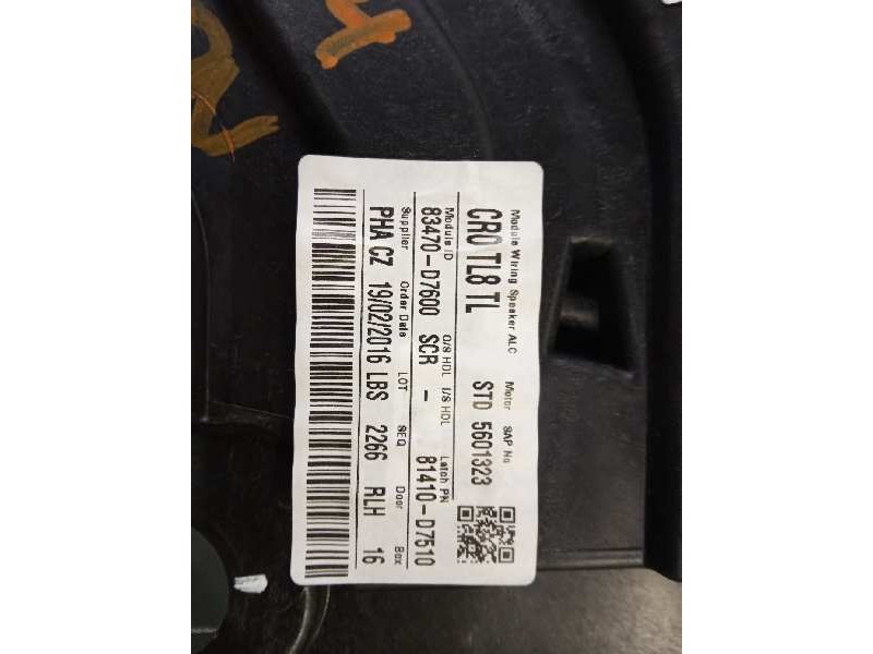 Recambio de elevalunas trasero izquierdo para hyundai tucson 1.7 crdi cat referencia OEM IAM 83470D7600  
