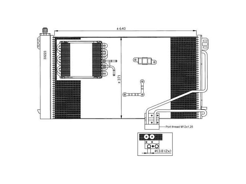 Recambio de condensador / radiador aire acondicionado para mercedes-benz clase c (w203) berlina 270 cdi (203.016) referencia OEM