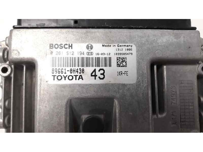Recambio de centralita motor uce para toyota aygo x-clusive referencia OEM IAM 896610H430 0261S12194 
