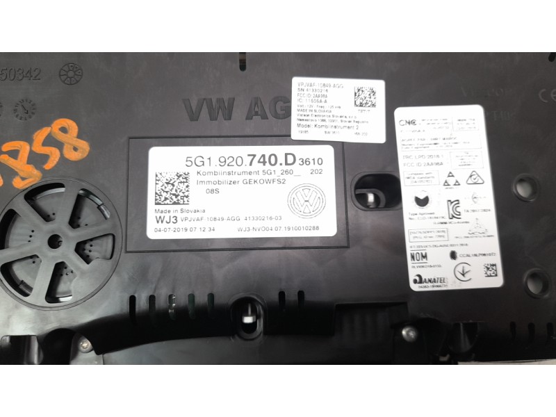 Recambio de cuadro instrumentos para volkswagen golf vii lim. (bq1) business referencia OEM IAM 5G1920740D  