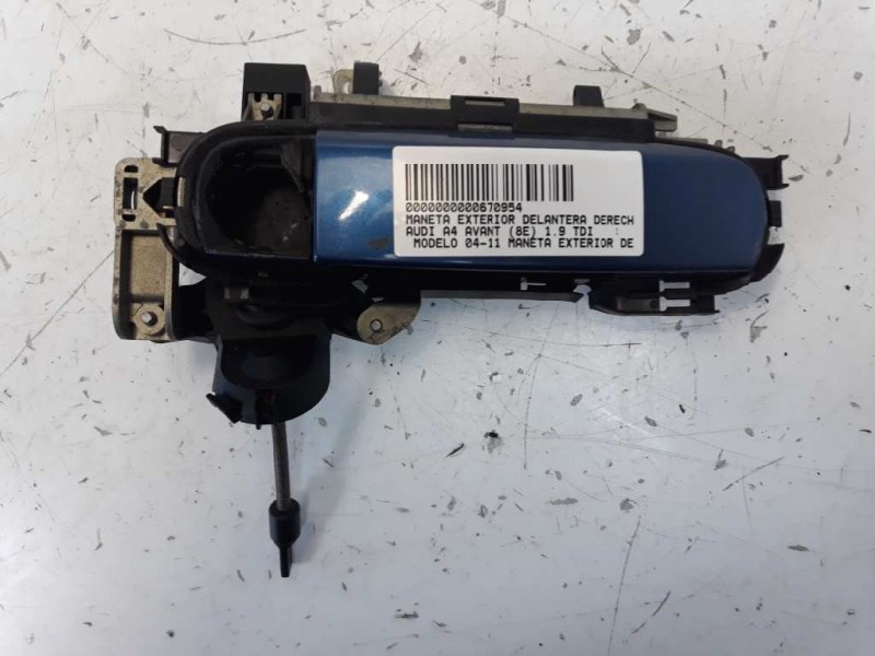 Recambio de maneta exterior delantera derecha para audi a4 avant (8e) 1.9 tdi referencia OEM IAM   