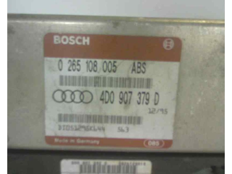 Recambio de centralita abs para audi a4 berlina (b5) 1.9 tdi referencia OEM IAM 4D0907379D 0265108005 