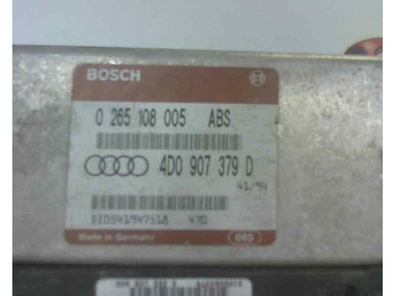 Recambio de centralita abs para audi a4 berlina (b5) 1.9 tdi referencia OEM IAM 4D0907379D 0265108005 