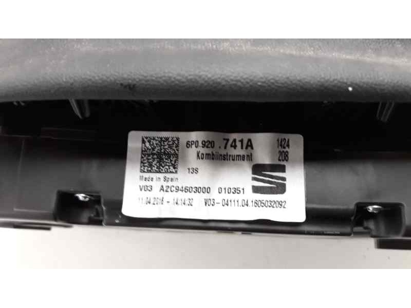Recambio de cuadro instrumentos para seat ibiza (6p1) fr referencia OEM IAM 6P0920741A A2C94603000 