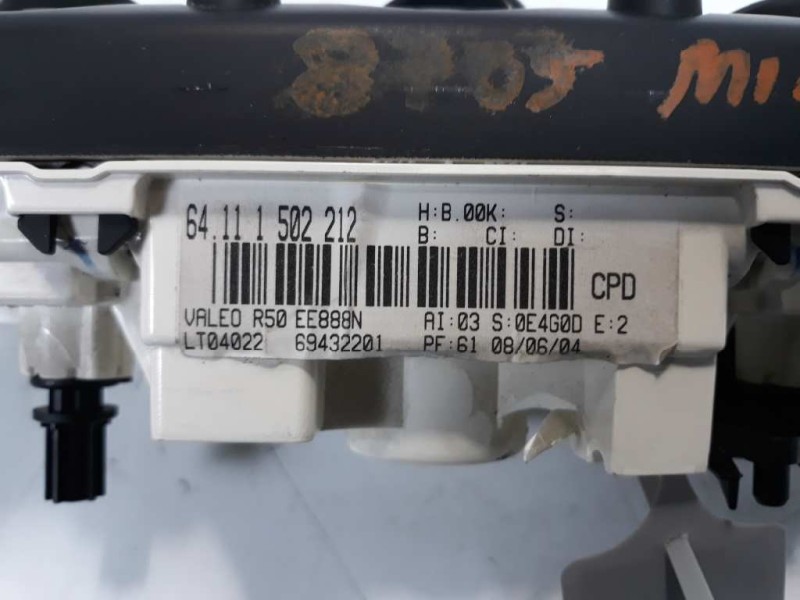 Recambio de mando calefaccion / aire acondicionado para mini mini (r50,r53) cooper s referencia OEM IAM 64111502212  