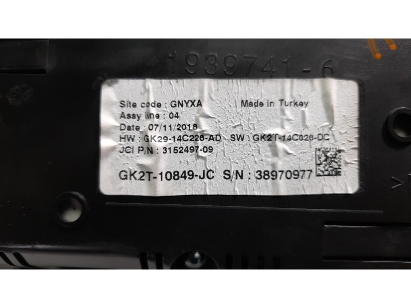 Recambio de cuadro instrumentos para ford transit furgón (tts) 2.0 tdci cat referencia OEM IAM GK2T10849JC  