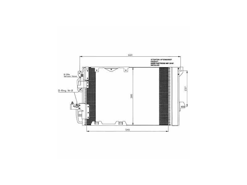 Recambio de condensador / radiador aire acondicionado para opel astra g berlina comfort referencia OEM IAM 24431901 35416 