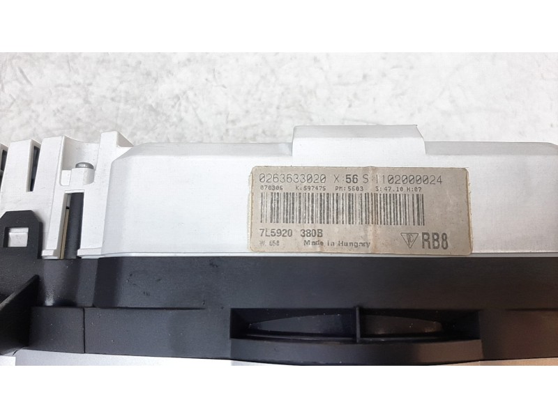Recambio de cuadro instrumentos para porsche cayenne (typ 9pa) turbo s referencia OEM IAM 7L5920380B  