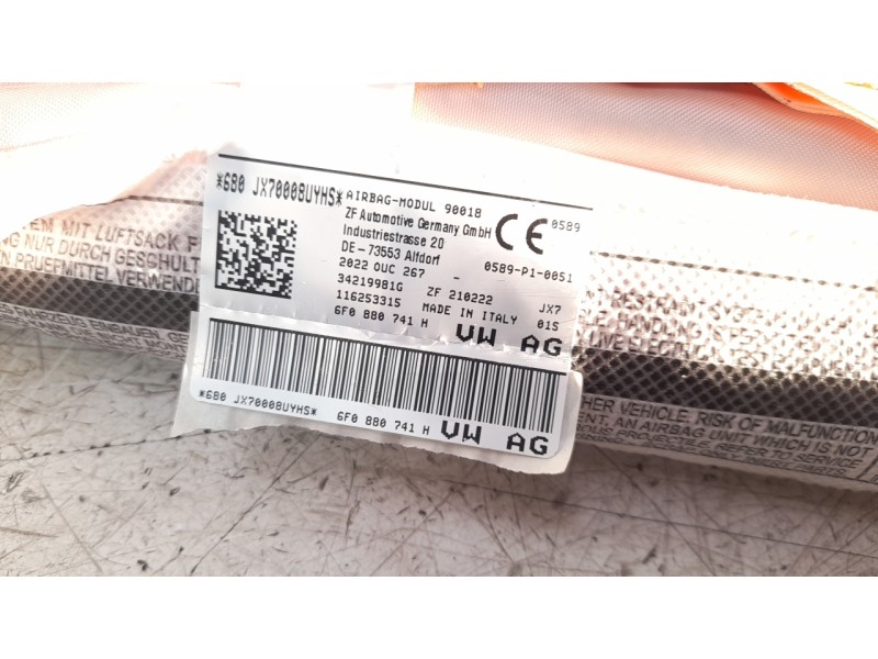 Recambio de airbag cortina delantero izquierdo para seat ibiza (kj1) 1.0 tsi referencia OEM IAM 6F0880741H  