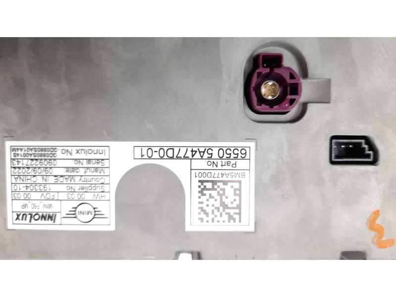 Recambio de pantalla multifuncion para mini cooper se cooper se electrico referencia OEM IAM 65505A477D0 BM5A477D001 GD0880SA001