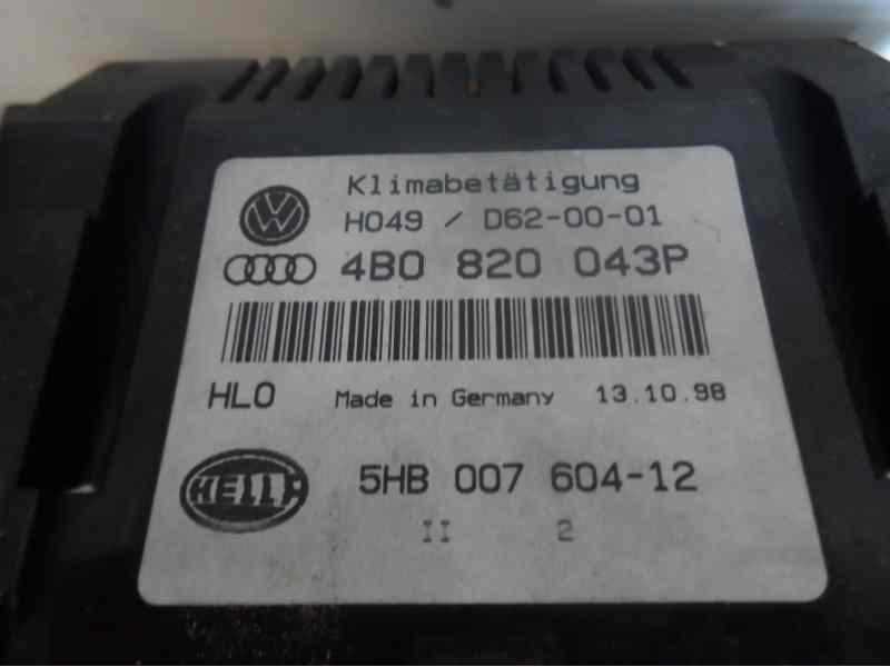 Recambio de mando climatizador para audi a6 berlina (4b2) 2.5 tdi referencia OEM IAM 4B0820043P 5HB00760412 