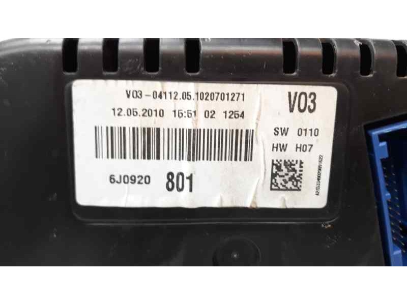 Recambio de cuadro instrumentos para seat ibiza (6j5) reference referencia OEM IAM 6J0920801X 02C53349029 