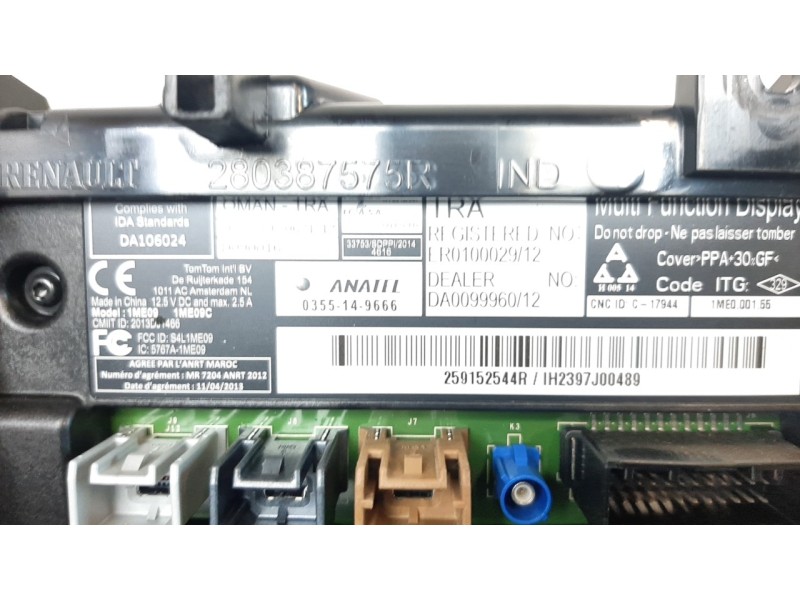 Recambio de sistema navegacion gps para renault captur zen referencia OEM IAM 259152544R  