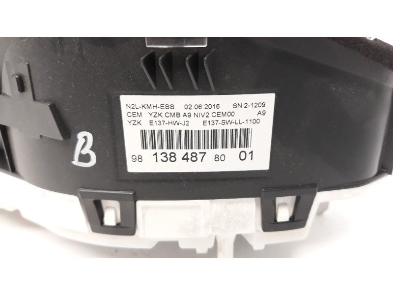 Recambio de cuadro instrumentos para peugeot 208 1.2 12v vti referencia OEM IAM 9813848780  