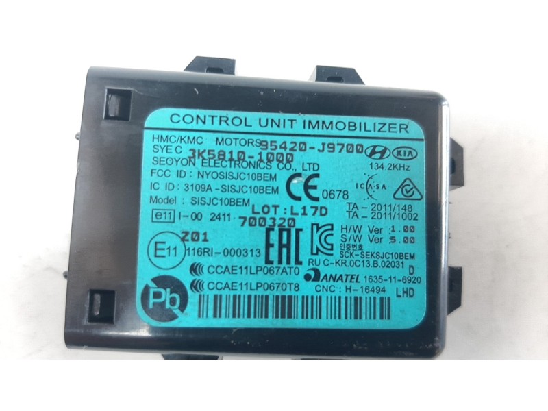 Recambio de modulo electronico para hyundai kona 1.0 tgdi cat referencia OEM IAM 95420J9700  