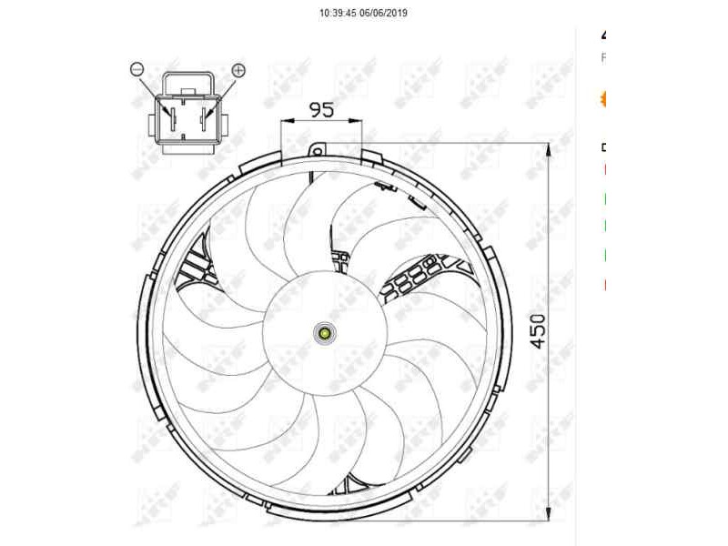 Recambio de electroventilador para fiat stilo (192) 1.9 multijet 150 schumacher referencia OEM IAM 46723520 47507 