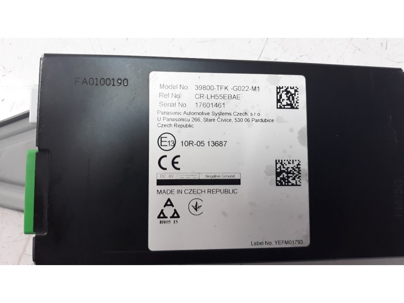 Recambio de modulo electronico para honda civic lim.5 (fk) 1.0 vtec cat referencia OEM IAM 39800TFK  