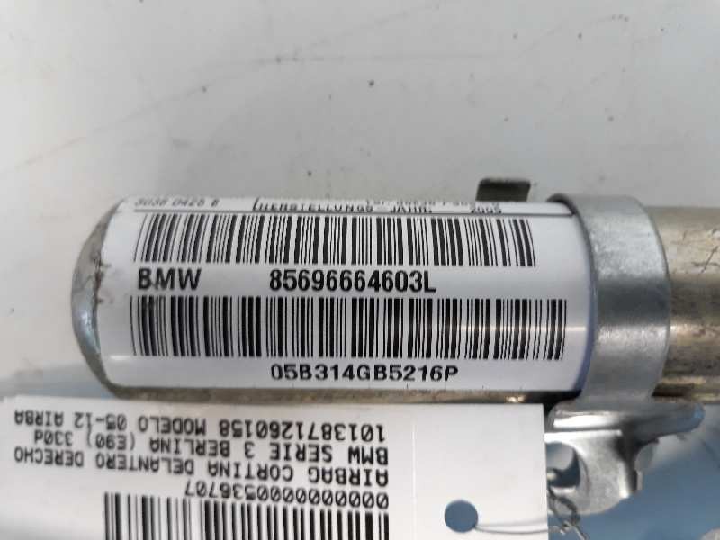 Recambio de airbag cortina delantero derecho para bmw serie 3 berlina (e90) 330d referencia OEM IAM 1013871260158  