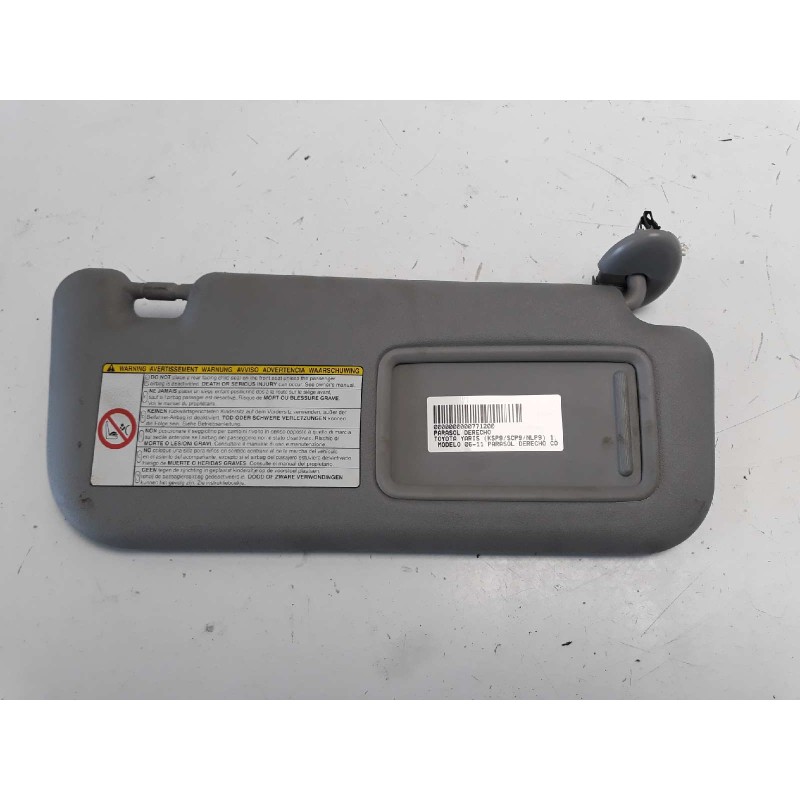 Recambio de parasol derecho para toyota yaris (ksp9/scp9/nlp9) 1.4 turbodiesel cat referencia OEM IAM   