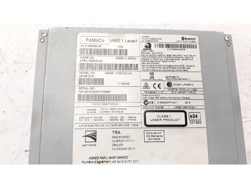 Recambio de sistema audio / radio cd para volvo v40 1.6 diesel cat referencia OEM IAM 31396096  