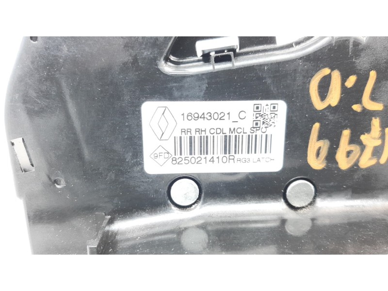 Recambio de cerradura puerta trasera derecha para renault megane iv grandtour business referencia OEM IAM 825021410R  