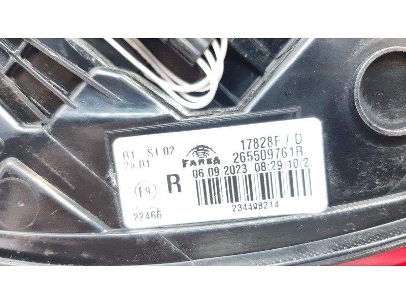 Recambio de piloto trasero derecho para renault clio v intens referencia OEM IAM 265509761R 103F18140770 