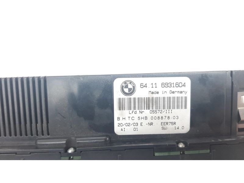 Recambio de mando climatizador para bmw serie 3 berlina (e46) 1.8 16v referencia OEM IAM 64116931604  
