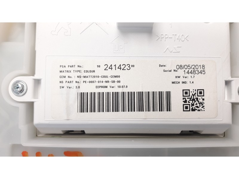Recambio de cuadro instrumentos para peugeot 2008 (--.2013) 1.2 12v e-thp referencia OEM IAM 9824142380  