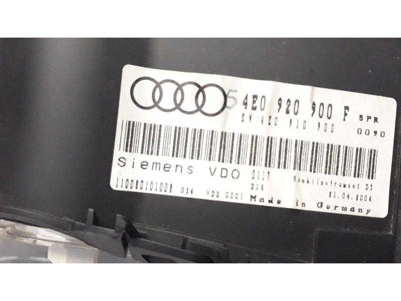 Recambio de cuadro instrumentos para audi a8 (4e2) 3.0 v6 24v tdi referencia OEM IAM 4E0920900F  