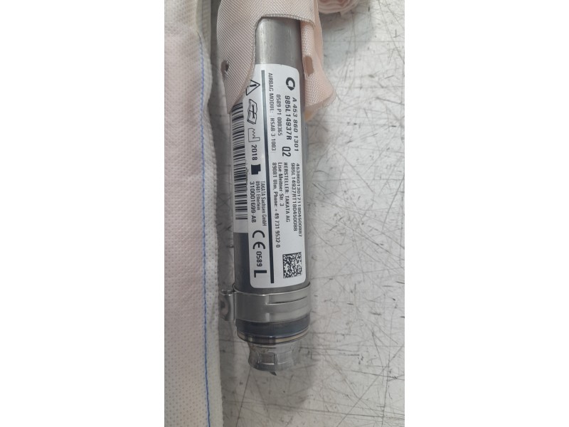 Recambio de airbag cortina delantero izquierdo para smart fortwo coupe referencia OEM IAM 4538601301  