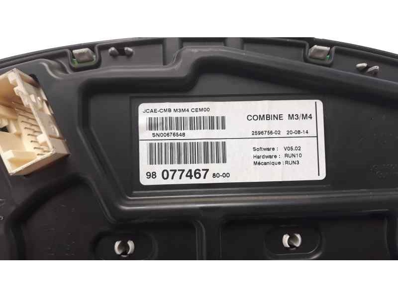 Recambio de cuadro instrumentos para citroen c-elysée exclusive referencia OEM IAM 9807746780 2596756 