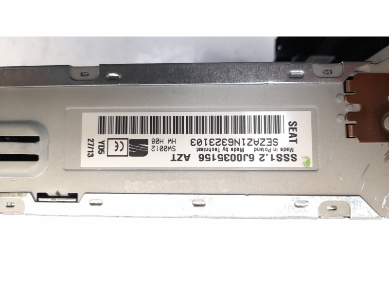 Recambio de sistema audio / radio cd para seat ibiza (6j5) 1.2 12v referencia OEM IAM 6J0035156  