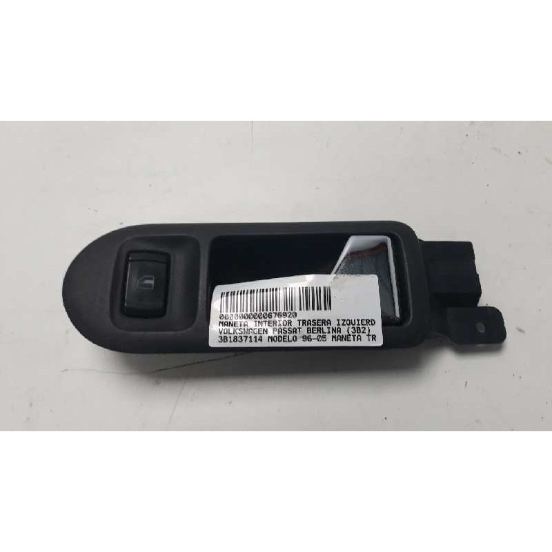 Recambio de maneta interior trasera izquierda para volkswagen passat berlina (3b2) 1.9 tdi referencia OEM IAM 3B1837114  