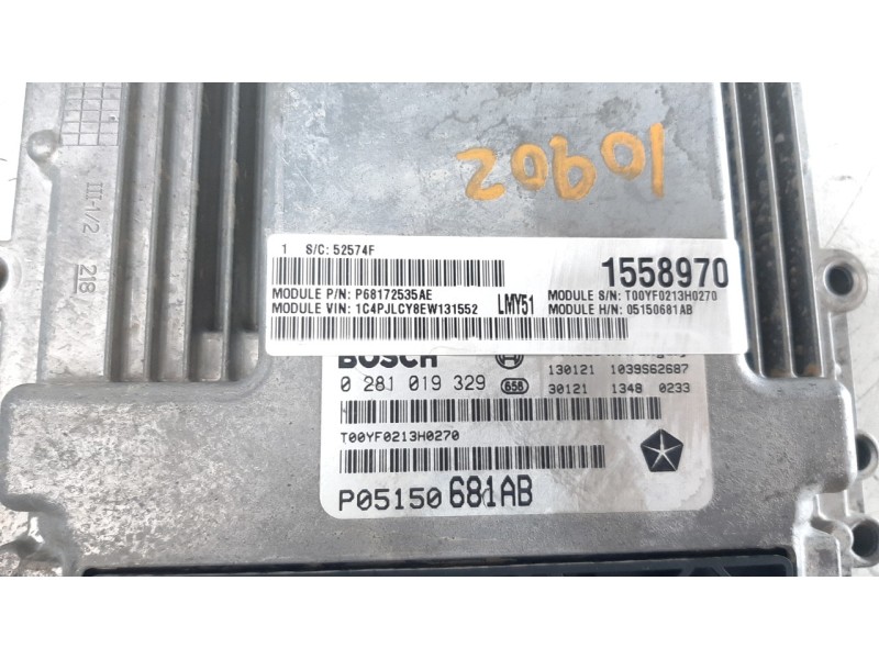 Recambio de centralita motor uce para jeep cherokee 2.0 m-jet cat referencia OEM IAM P05150681AB 1558970 