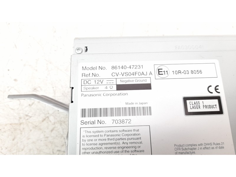 Recambio de sistema navegacion gps para toyota prius+ advance referencia OEM IAM 8614047231  