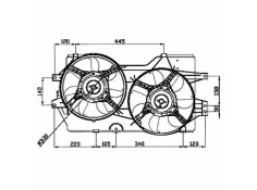 Recambio de electroventilador para chrysler voyager (gs) 2.4 referencia OEM IAM 04682593 47031  2
