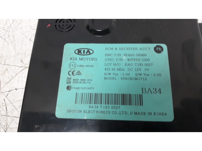 Recambio de modulo electronico para kia rio (yb) 1.2 cat referencia OEM IAM 954A0H8400  