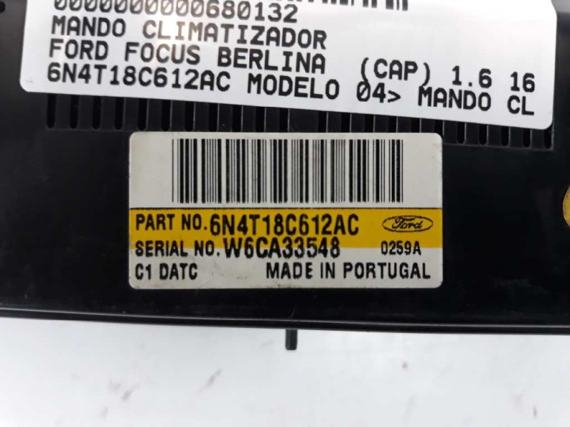 Recambio de mando climatizador para ford focus berlina (cap) 1.6 16v cat referencia OEM IAM 6N4T18C612AC  
