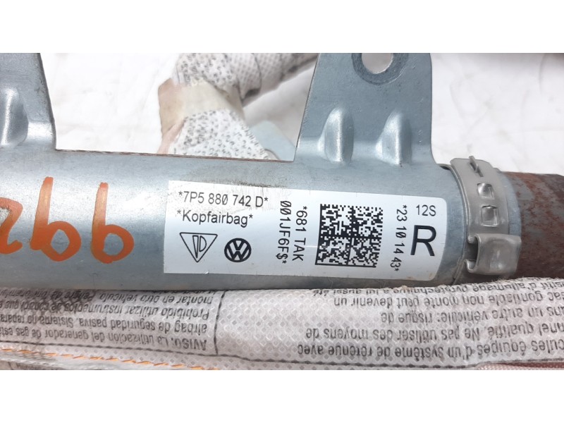 Recambio de airbag cortina delantero derecho para porsche cayenne (typ 92aa) 3.0 tdi cat referencia OEM IAM 7P5880742D  