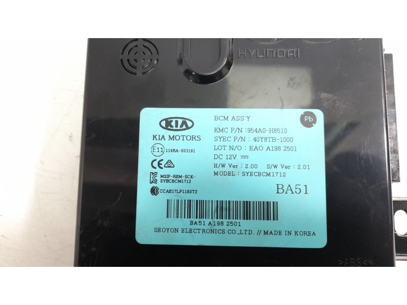 Recambio de modulo electronico para kia stonic (ybcuv) 1.6 crdi cat referencia OEM IAM 954A0H8510  