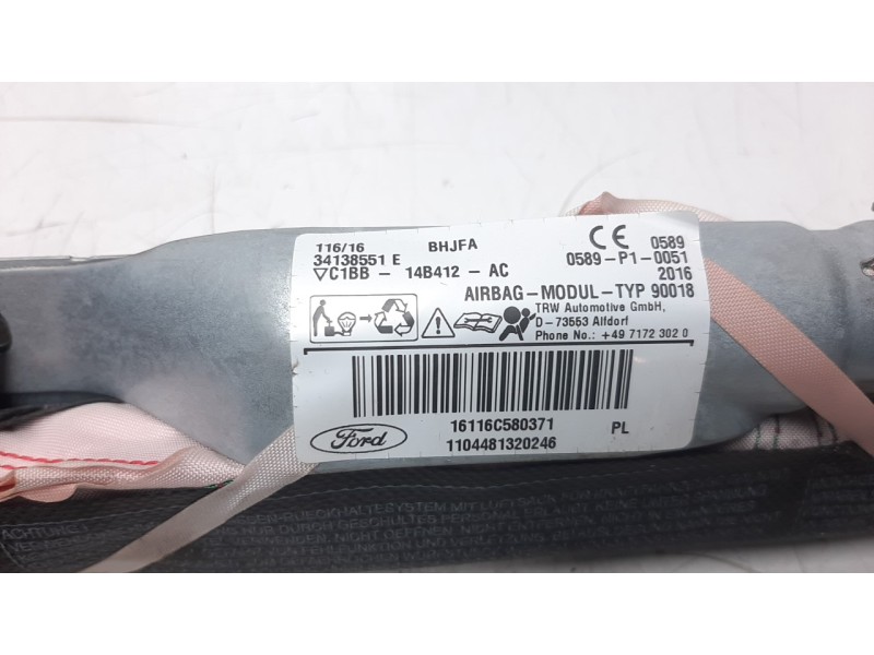 Recambio de airbag cortina delantero izquierdo para ford fiesta (ccn) 1.25 16v cat referencia OEM IAM CB1BB14B412AC  