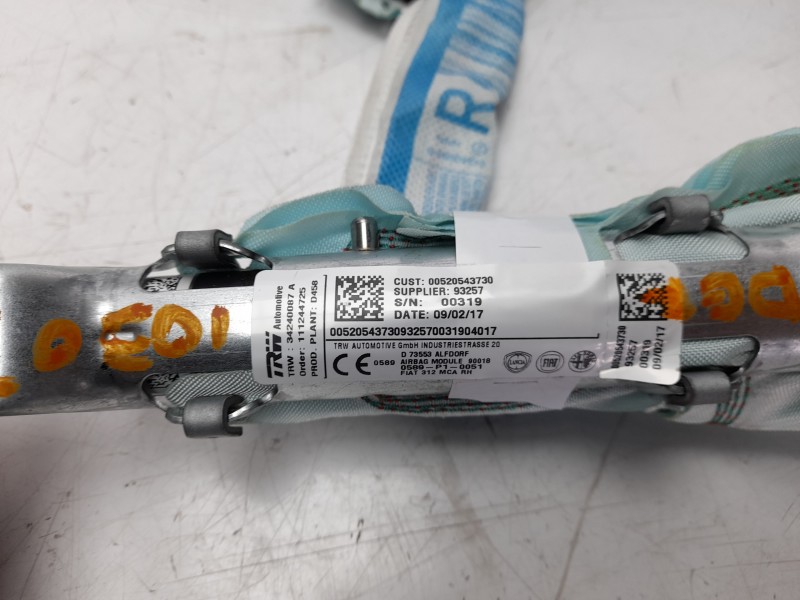 Recambio de airbag cortina delantero derecho para fiat nuova 500 (150) lounge referencia OEM IAM 34240087A  
