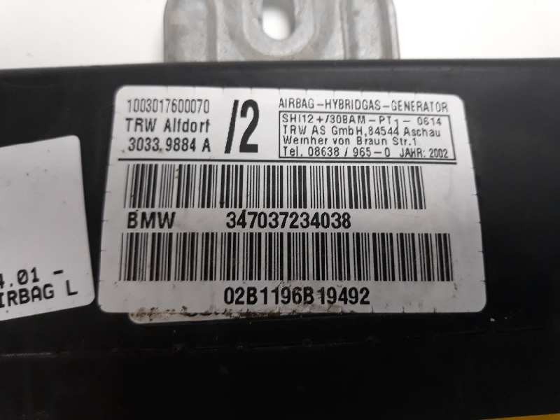 Recambio de airbag lateral derecho para bmw x5 (e53) 3.0d referencia OEM IAM 347037234038  