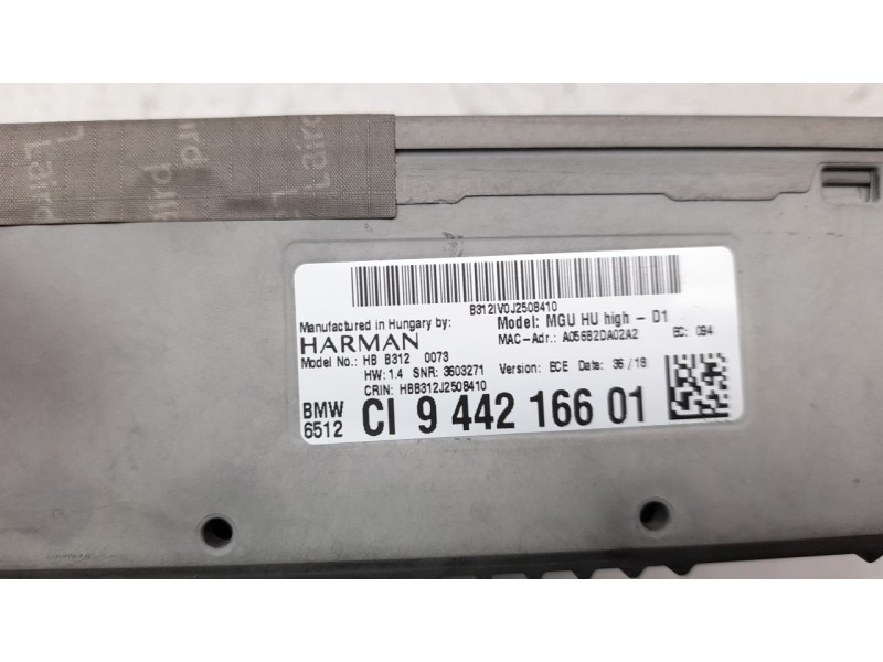 Recambio de sistema navegacion gps para bmw serie 8 coupe (g15) 840d xdrive referencia OEM IAM 65508798746 65125A36370 