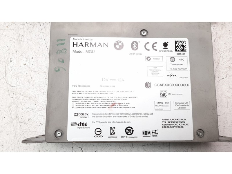 Recambio de sistema navegacion gps para bmw serie 8 coupe (g15) 840d xdrive referencia OEM IAM 65508798746 65125A36370 